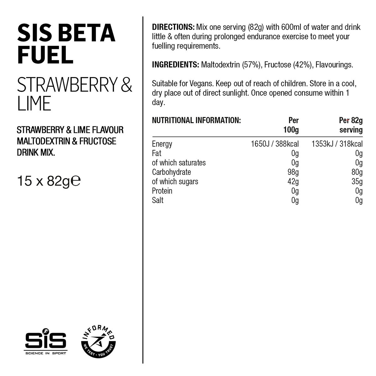 SIS Beta Fuel 80 Saszetka Truskawka Limonka