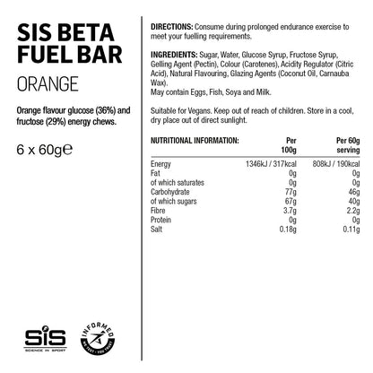 SIS Beta Fuel Orange Energy Chew Bar