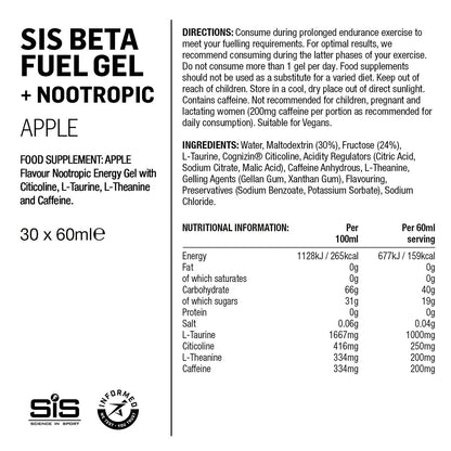 SIS Żel Beta Fuel + Nootropics Jabłko