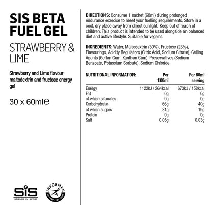 SIS Żel Beta Fuel Truskawka & Limonka