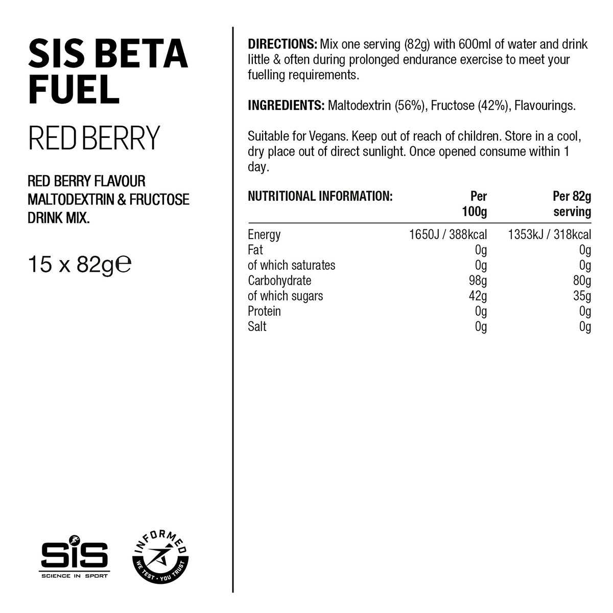 SIS Beta Fuel 80 Saszetka Żurawina