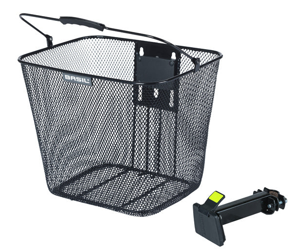 BASIL KOSZ PRZEDNI BILBAO + UCHWYT BASEASY, black